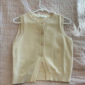 Altar'd State Tan Knit Sweater Vest